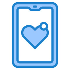 smartphone blue style icon