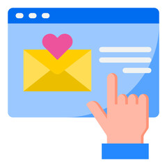 email flat style icon