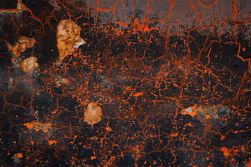 Grunge rusted metal texture, rust, and oxidized metal background. Old metal iron panel