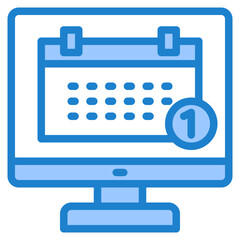 calendar blue style icon