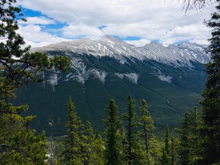 Stunning views of Banff National Park from Sulfur mountain ridge
