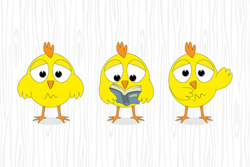 cute chick animal cartoon