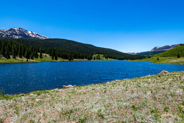 Bear Lake in the Flattop Wilderness Area of Colorado