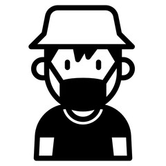 kid glyph icon