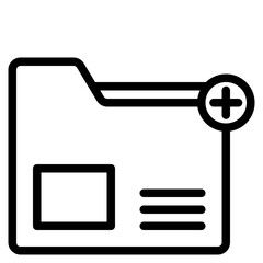 folder outline style icon