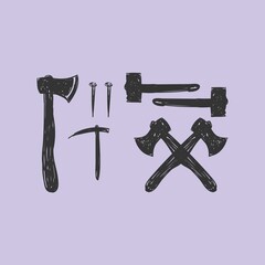Carpenter tools design vector design is unique, simple and elegant