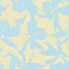 Pastel Floral Brush strokes Seamless Pattern Background