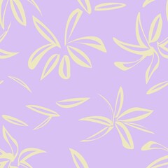 Pastel Floral Brush strokes Seamless Pattern Background