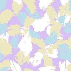 Pastel Floral Brush strokes Seamless Pattern Background