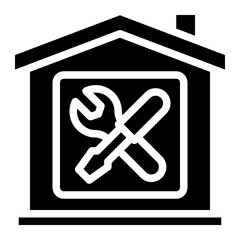Obraz premium house glyph icon