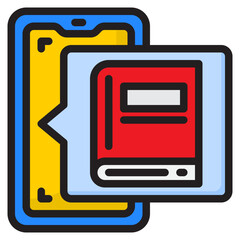 smartphone color line style icon