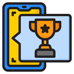 smartphone color line style icon
