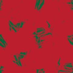 Obraz premium Christmas Floral Brush strokes Seamless Pattern Background