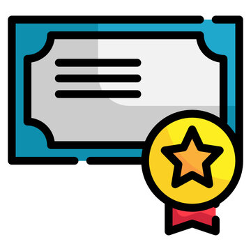 certificate with gold star award clip art preview