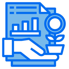 report blue line icon