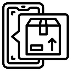 smartphone outline style icon