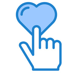 hand blue style icon