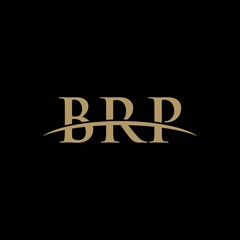 BRP initial overlapping movement swoosh horizon, logo design inspiration company business