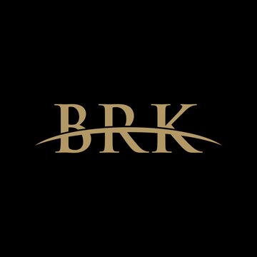 BRK initial overlapping movement swoosh horizon, logo design inspiration company business