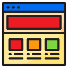 browser color line style icon