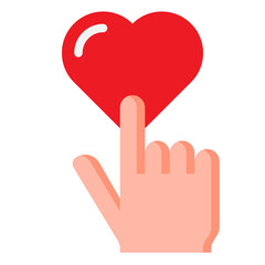 Obraz premium hand flat style icon