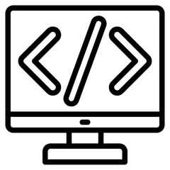 Obraz premium computer outline style icon