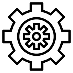 configulation outline style icon