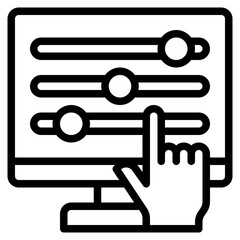 control outline style icon
