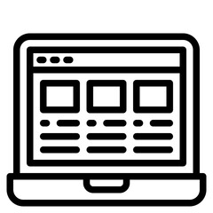 laptop outline style icon