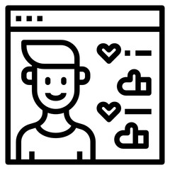 website line icon
