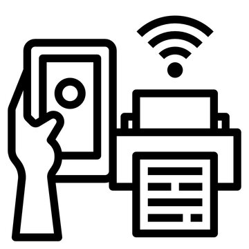 printer line icon