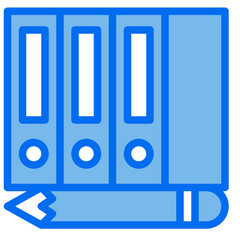 folder blue line icon