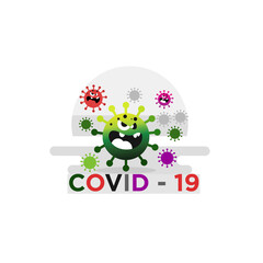 Corona virus logo is unique, simple and elegant