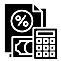 accounting glyph icon