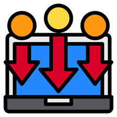 laptop line icon