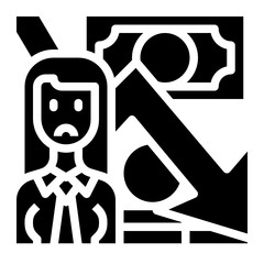 woman glyph icon