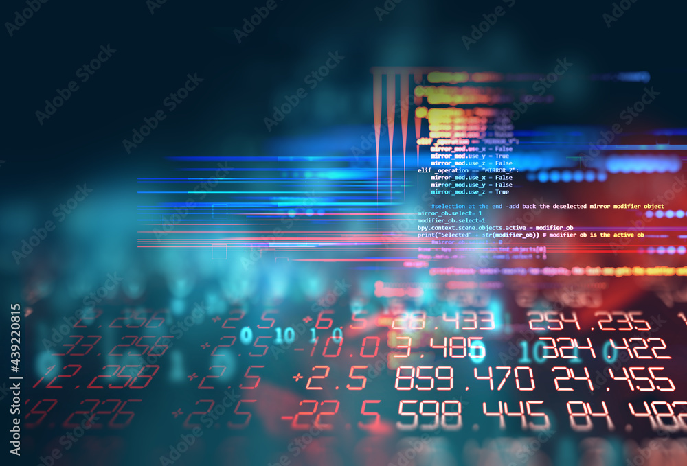 Poster digital code number abstract technology background