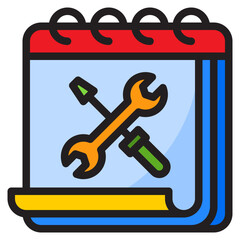 calendar color line style icon