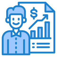 businessman blue style icon