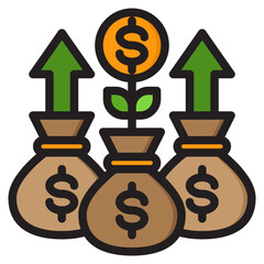 money color line style icon