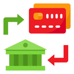 bank flat style icon