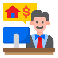 businessman flat style icon