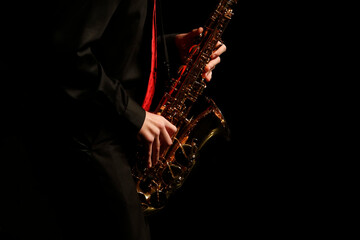Saxophone Player Closeup