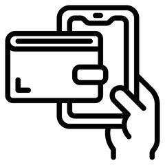 smartphone outline style icon
