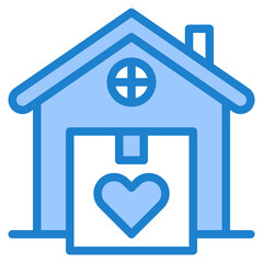 home blue style icon