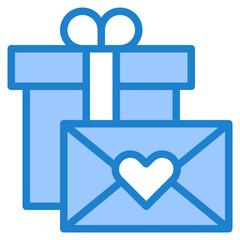 mail blue style icon