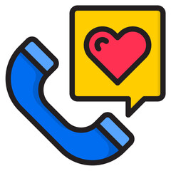 phone color line style icon
