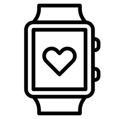 smartwatch outline style icon
