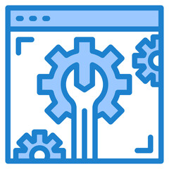 management blue style icon