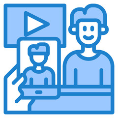 photography blue style icon